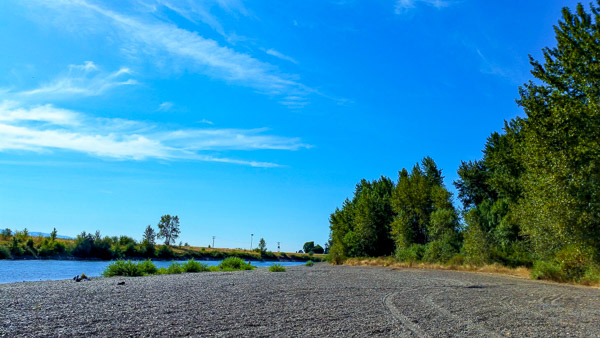 Practicing our setup the day before the solar eclipse. We thought we had a nice quiet location for the eclipse.
